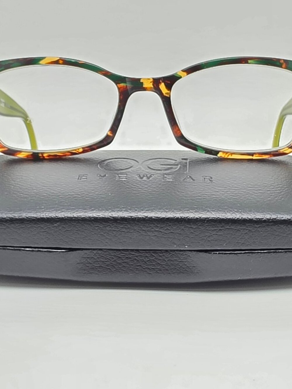 OGI Eyewear 3104/1378 Green Camouflage Crystal Green Eyeglasses Frame w/ Case